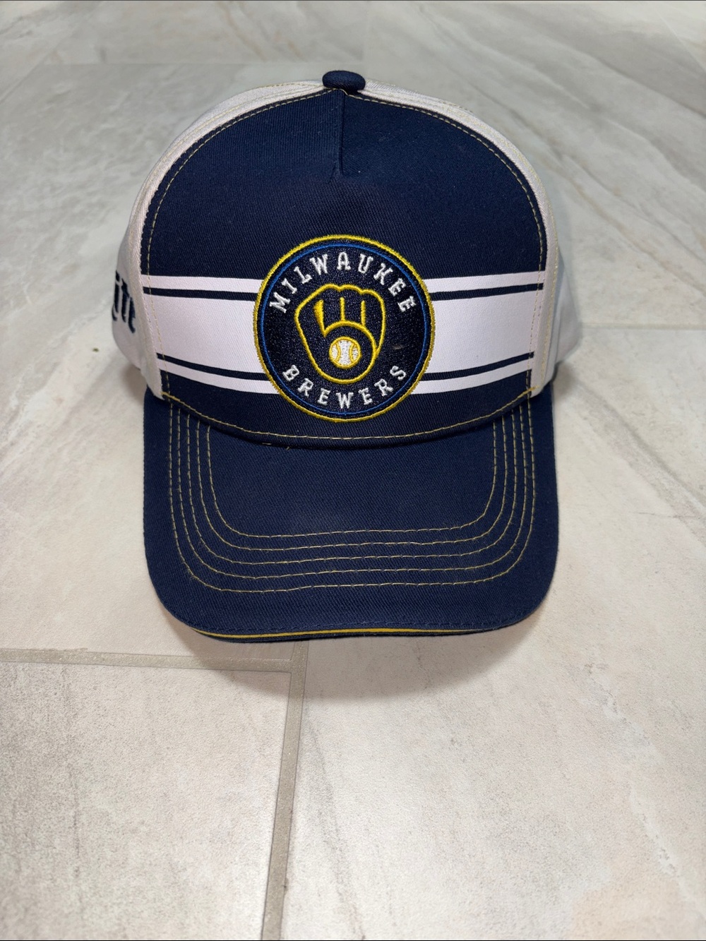 Milwaukee Brewers/Miller Lite Navy and White Baseball Cap - New no Tags